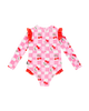 GINGHAM CHERRY LONG SLEEVE PRETTY PADDLE SUIT