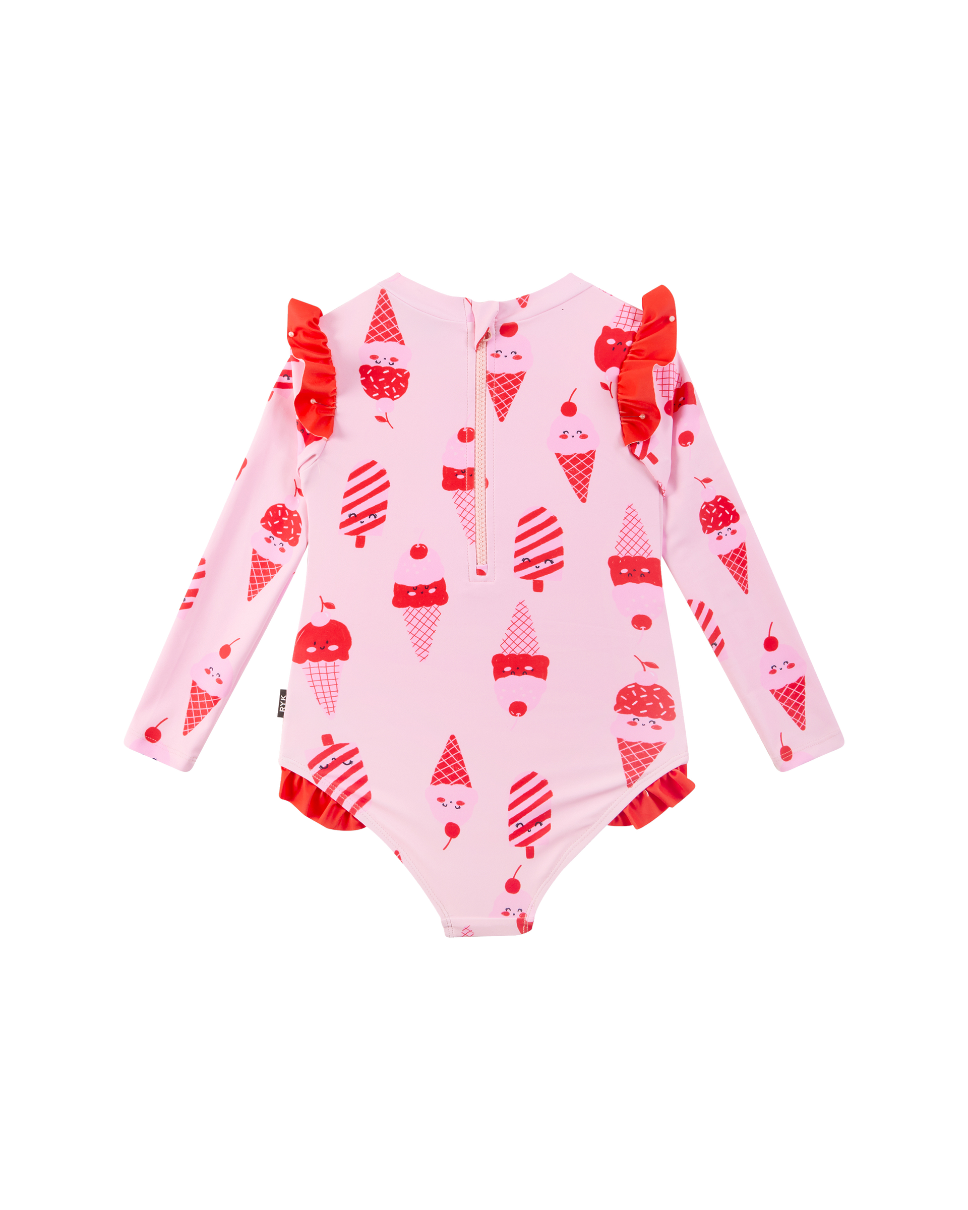 CHERRY ICE CREAM LONG SLEEVE PRETTY PADDLE SUIT