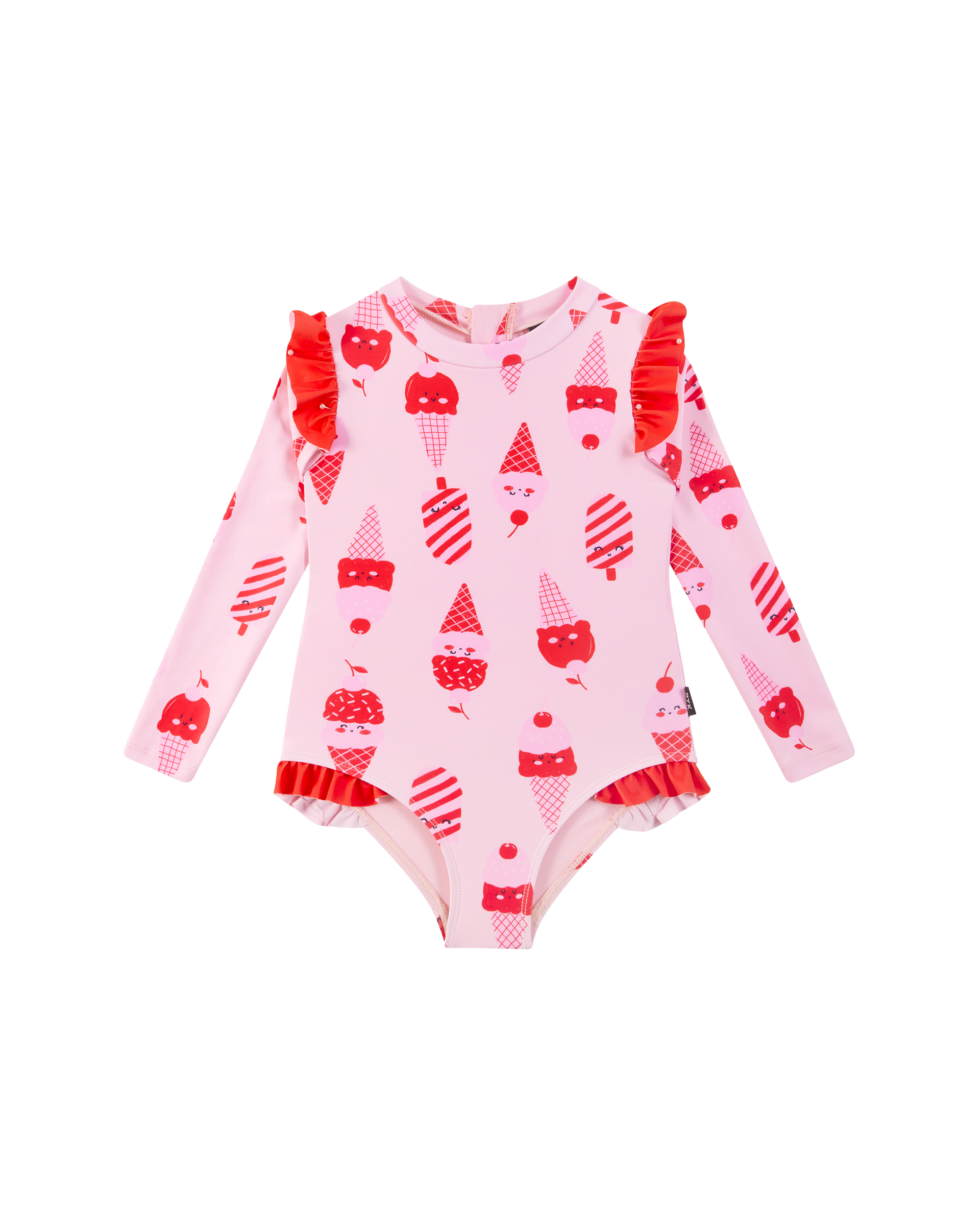 CHERRY ICE CREAM LONG SLEEVE PRETTY PADDLE SUIT