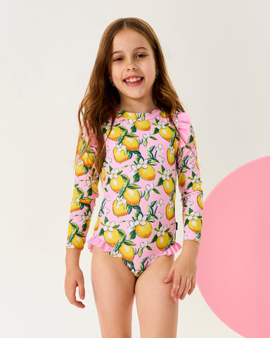 LEMON RESORT LONG SLEEVE PRETTY PADDLE SUIT