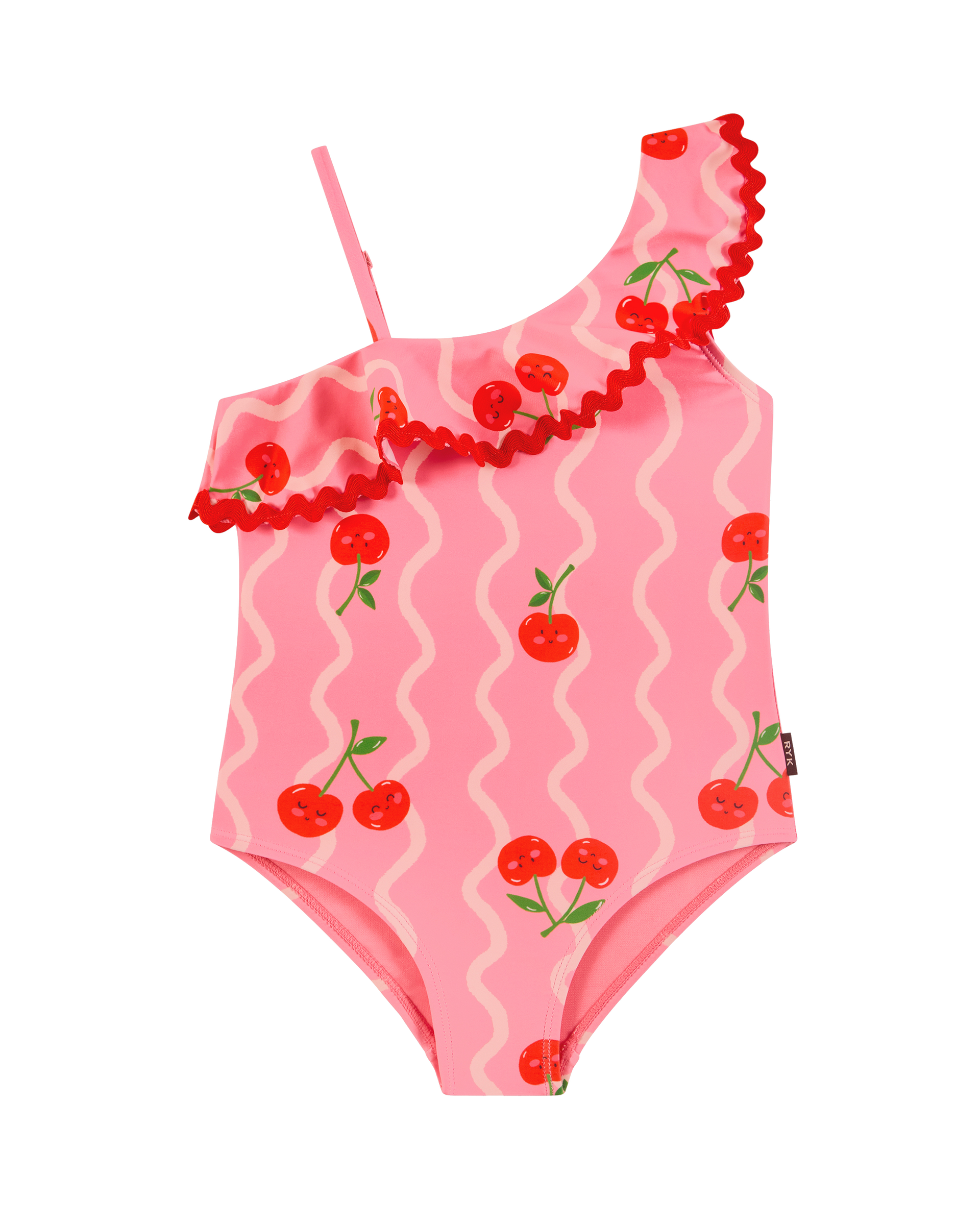 CHERRY SQUIGGLE SHELLY ONE PIECE SWIM SUIT