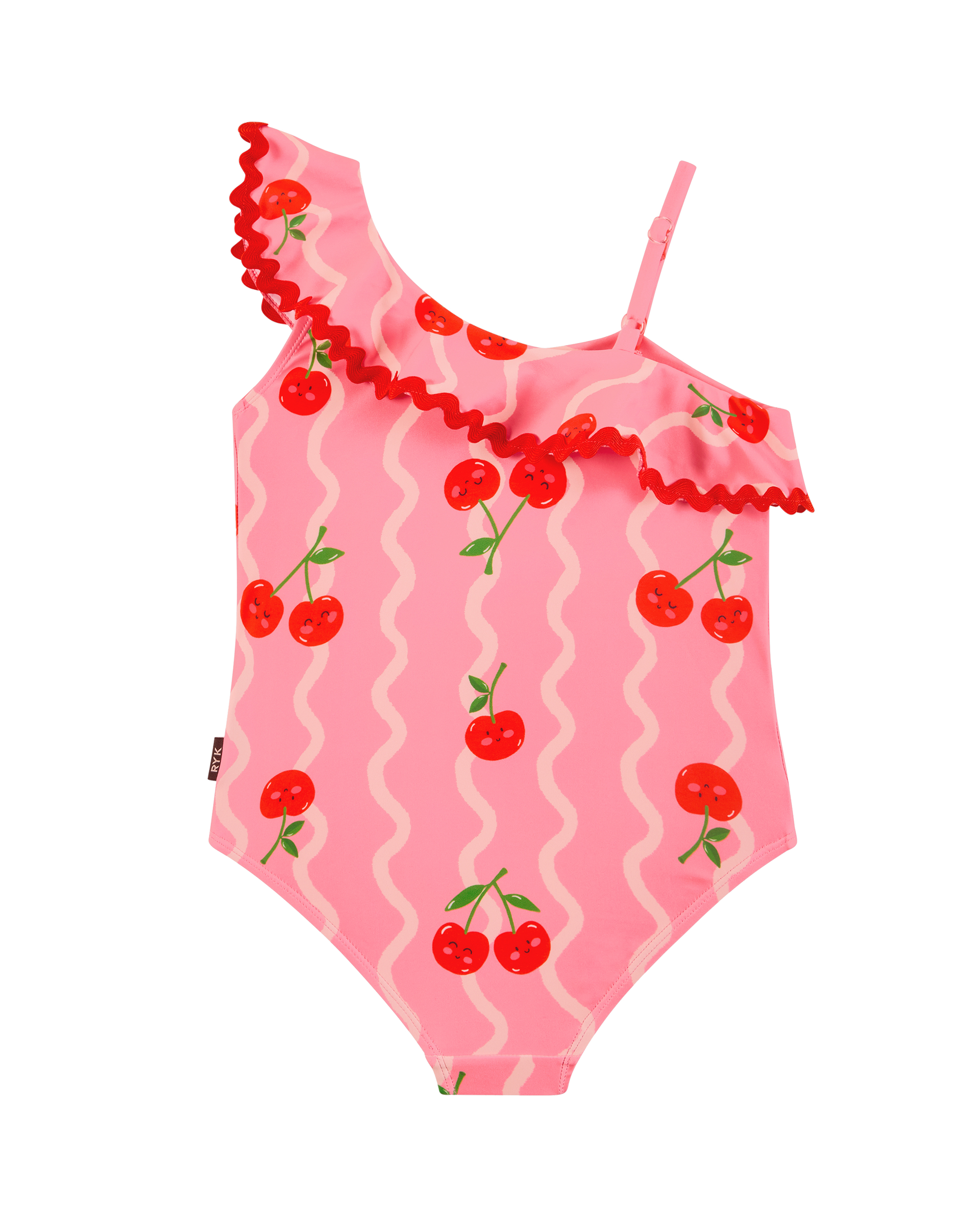 CHERRY SQUIGGLE SHELLY ONE PIECE SWIM SUIT