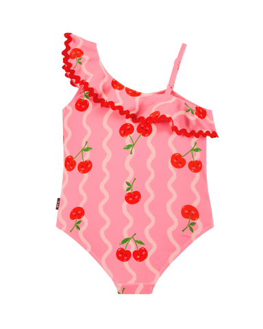 CHERRY SQUIGGLE SHELLY ONE PIECE SWIM SUIT