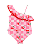 GINGHAM CHERRY SHELLY ONE PIECE SWIM SUIT