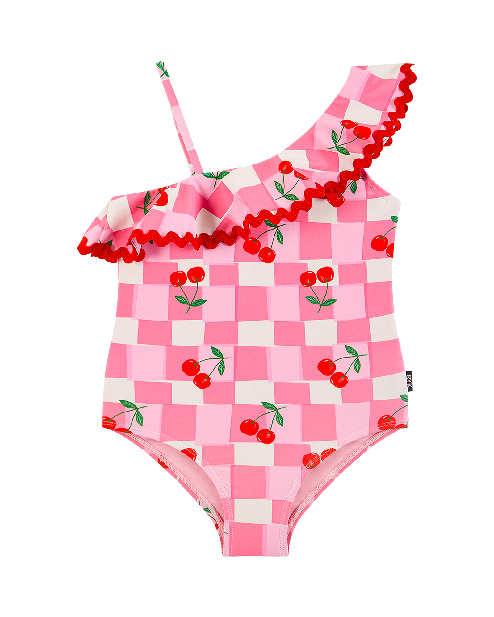 GINGHAM CHERRY SHELLY ONE PIECE SWIM SUIT