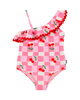 GINGHAM CHERRY SHELLY ONE PIECE SWIM SUIT