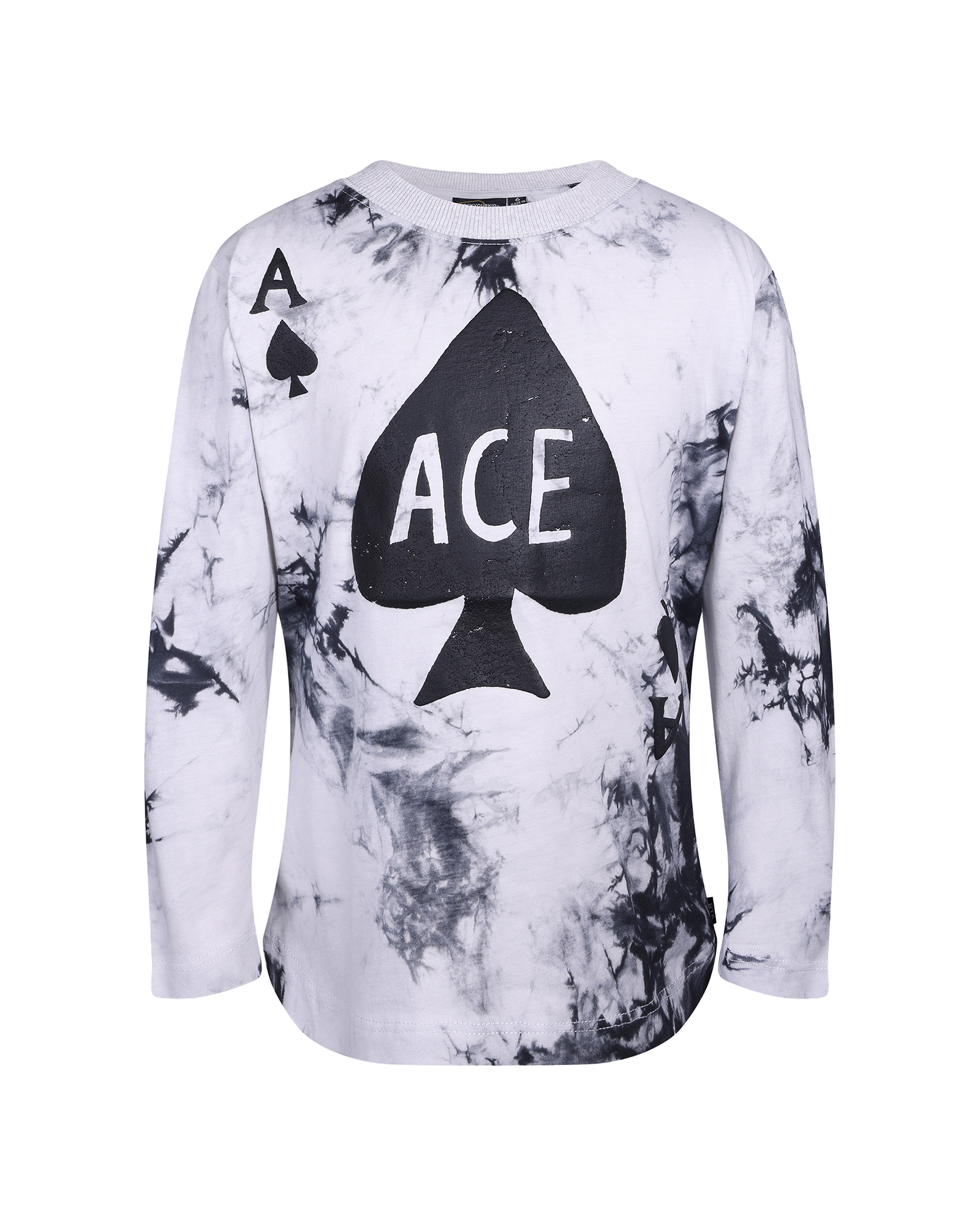 ACE SPADE LONG SLEEVE TIE DYE T-SHIRT | Rock Your Baby