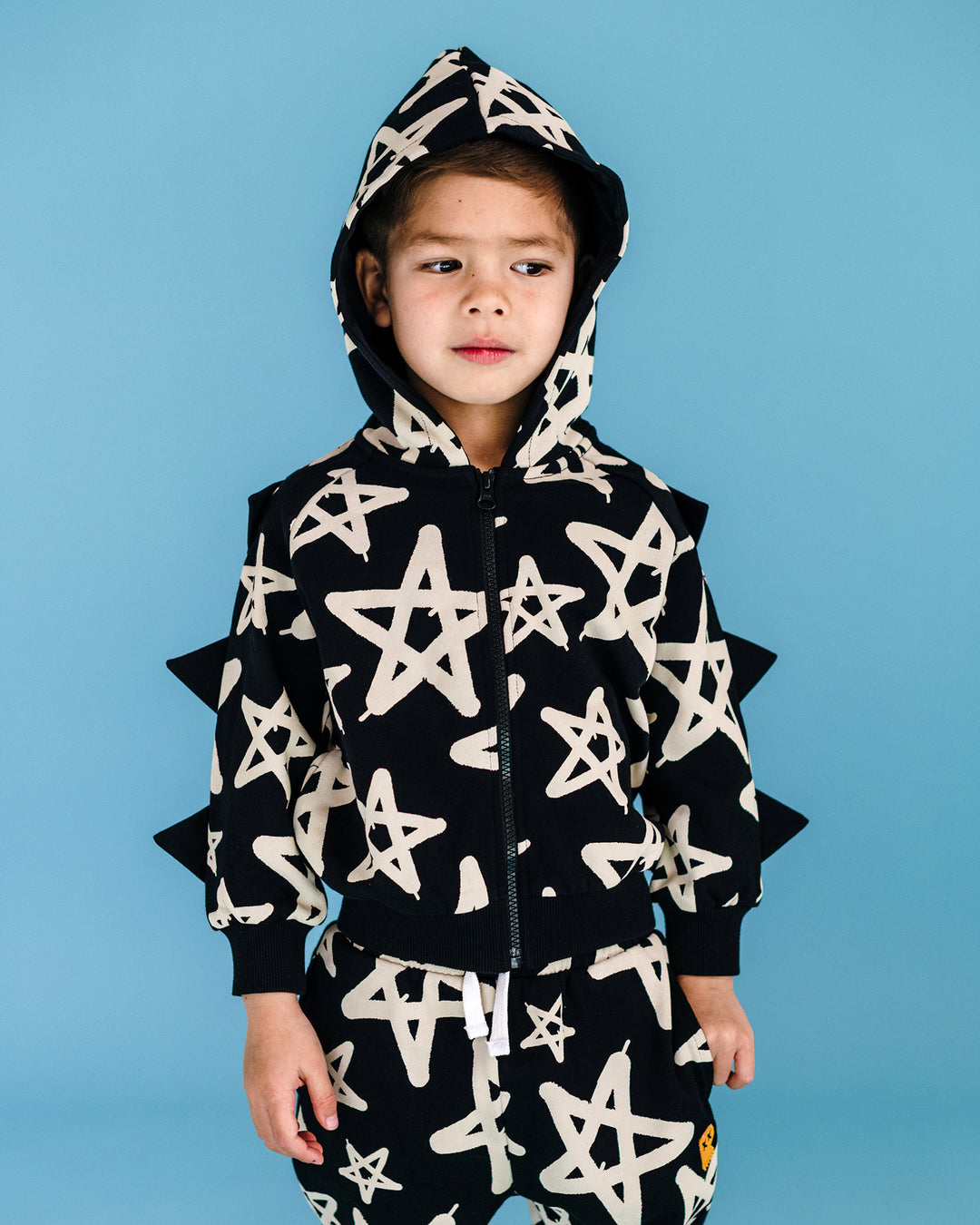 GRAFFITI FRENCH TERRY SWEATER IN BLACK