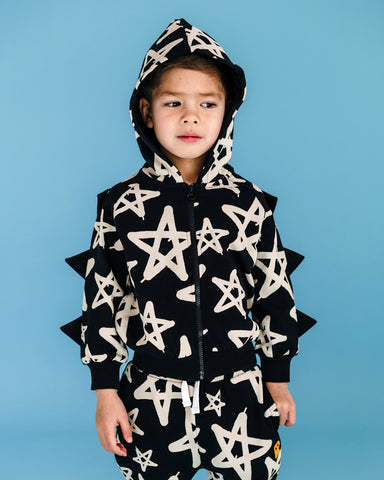 GRAFFITI FRENCH TERRY SWEATER IN BLACK