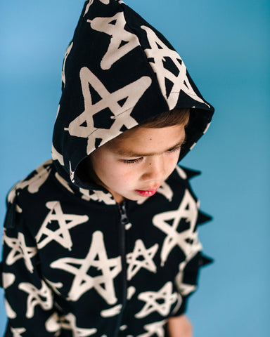 GRAFFITI FRENCH TERRY SWEATER IN BLACK