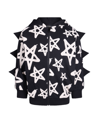 GRAFFITI FRENCH TERRY SWEATER IN BLACK