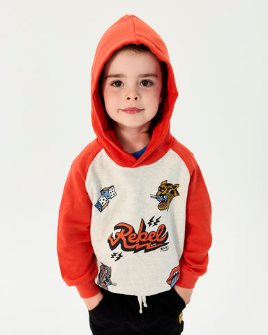 LITTLE REBEL HOODED SWEATER