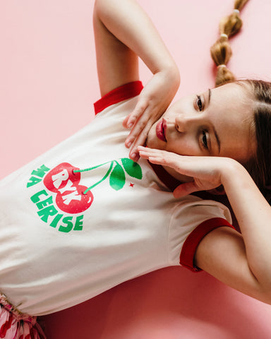 MA CHERISE SHORT SLEEVE BILLIE RINGER T-SHIRT