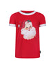 FESTIVE SANTA SHORT SLEEVE BILLIE RINGER T-SHIRT
