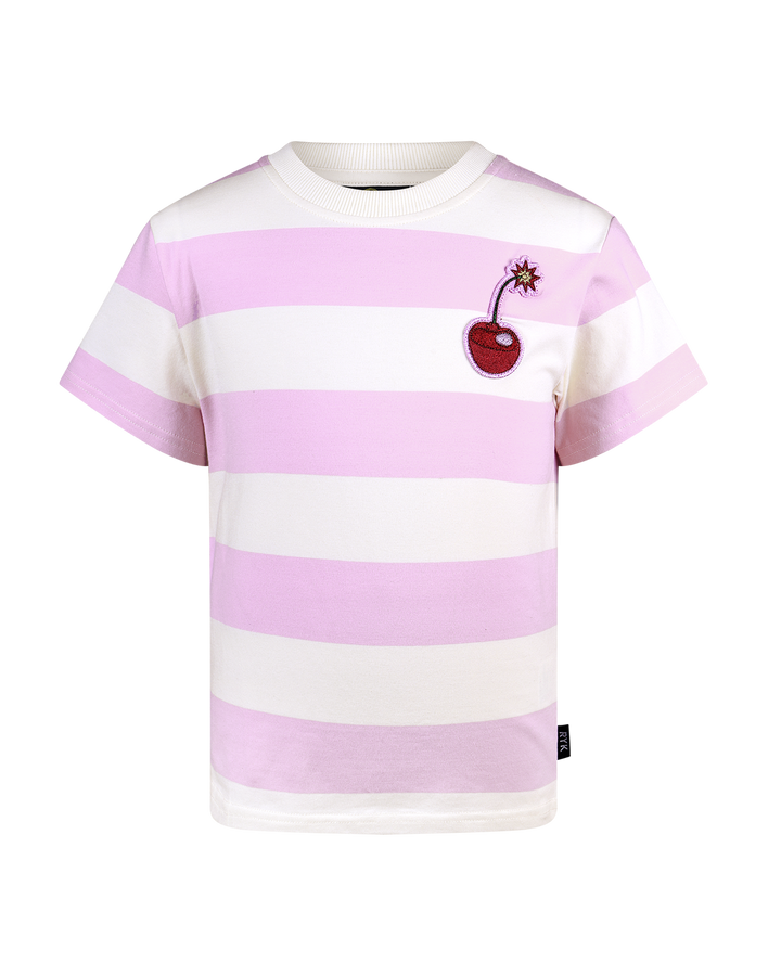 PINK STRIPE SHORT SLEEVE BOXY T-SHIRT | Rock Your Baby