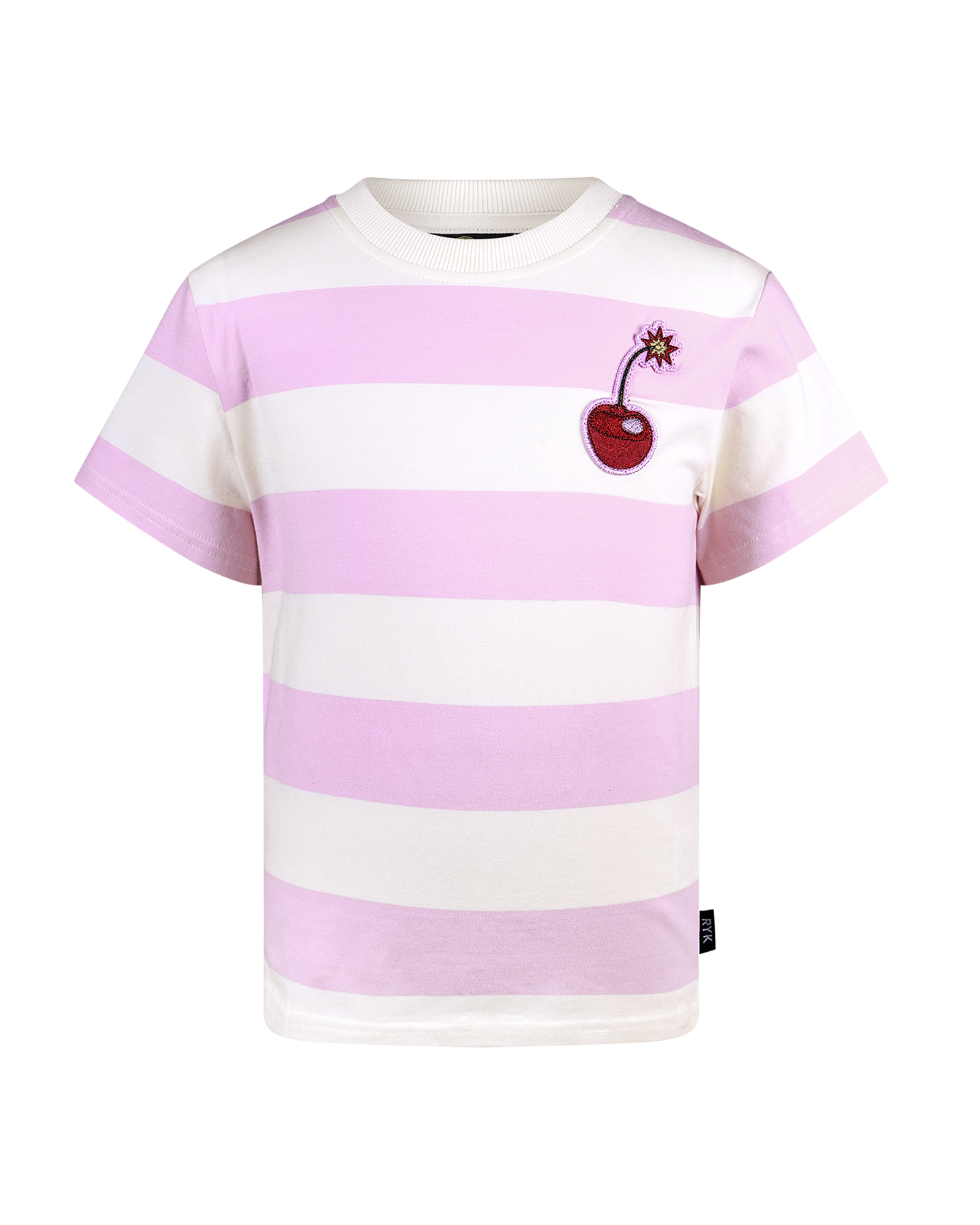 PINK STRIPE SHORT SLEEVE BOXY T-SHIRT