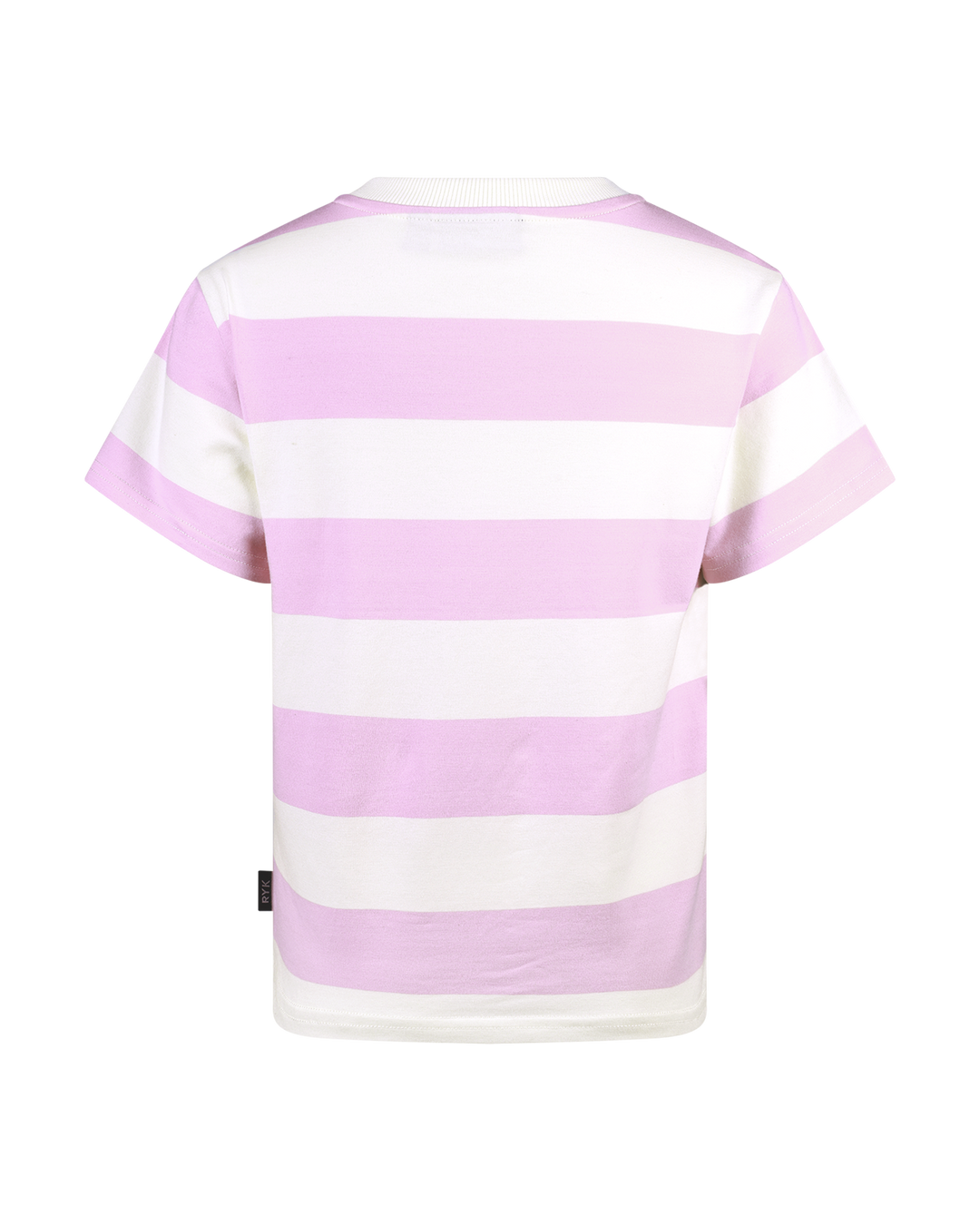 PINK STRIPE SHORT SLEEVE BOXY T-SHIRT