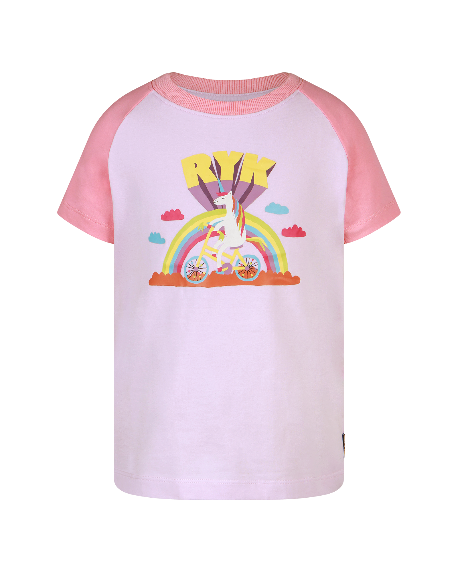 UNICORN BIKE SHORT SLEEVE KYLIE RAGLAN T-SHIRT
