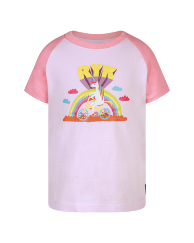 UNICORN BIKE SHORT SLEEVE KYLIE RAGLAN T-SHIRT