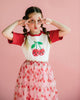 CHERRY CAT SHORT SLEEVE KYLIE RAGLAN T-SHIRT