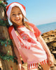 BUBBLEGUM SANTA KYLIE RAGLAN T-SHIRT