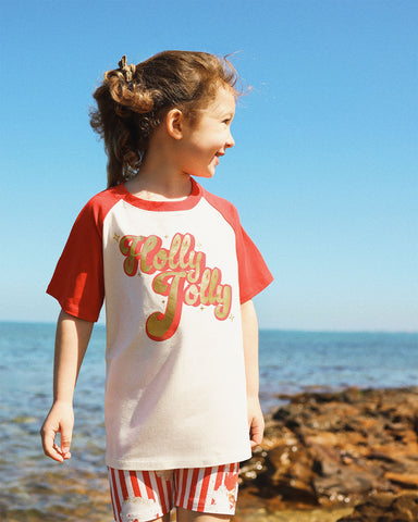 HOLLY JOLLY KYLIE RAGLAN T-SHIRT