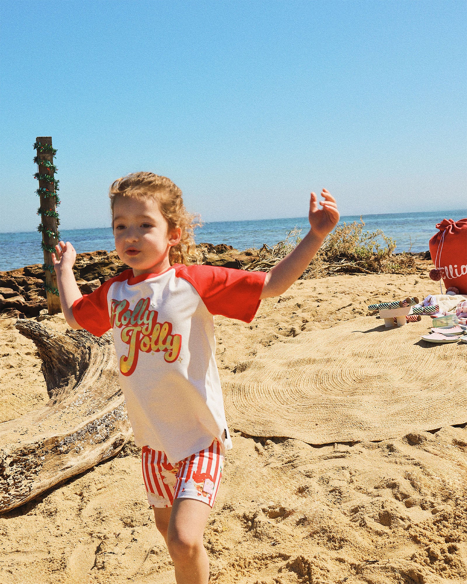 HOLLY JOLLY KYLIE RAGLAN T-SHIRT