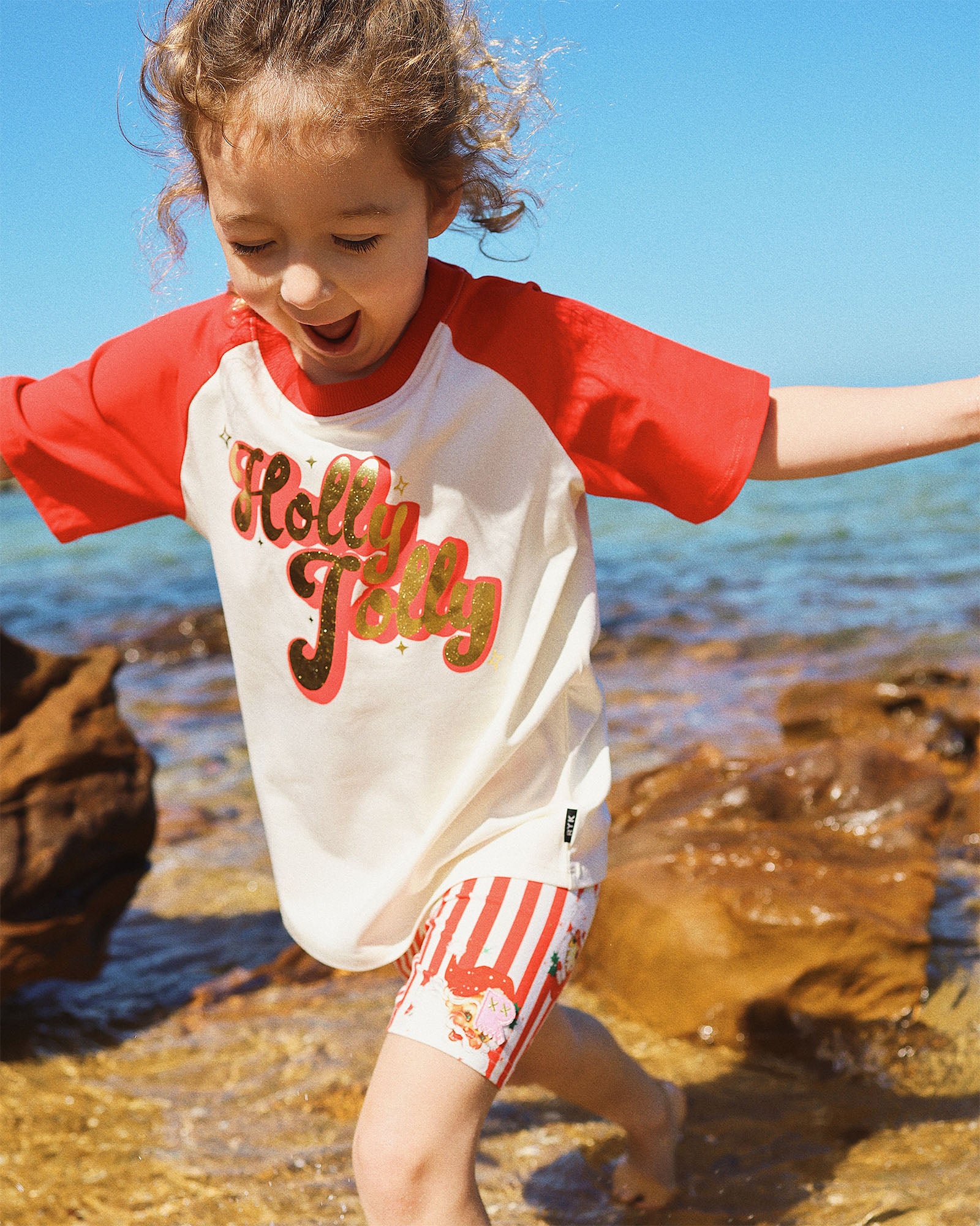 HOLLY JOLLY KYLIE RAGLAN T-SHIRT