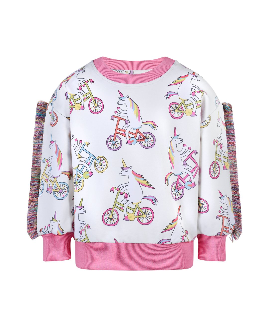 UNICORN BIKE FUNKY FRINGE SWEATSHIRT | Rock Your Baby