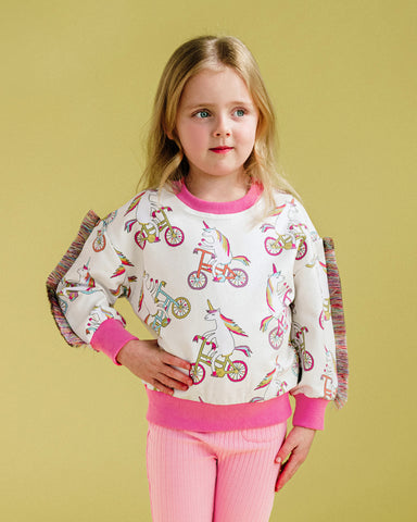 UNICORN BIKE FUNKY FRINGE SWEATSHIRT
