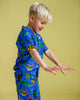 DINO POP SHORT SLEEVE SHIRT IN BLUE