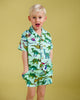 DINO POP SHORT SLEEVE SHIRT IN AQUA