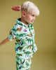 DINO POP SHORT SLEEVE SHIRT IN AQUA