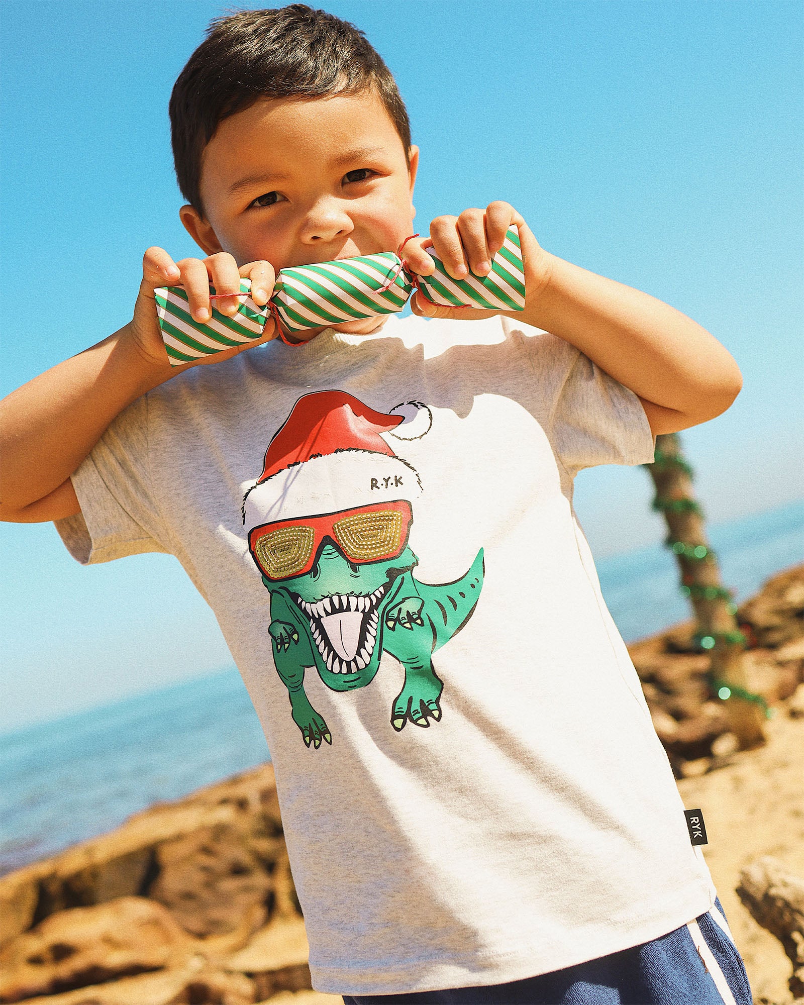 SANTA-SAURUS SHORT SLEEVE T-SHIRT
