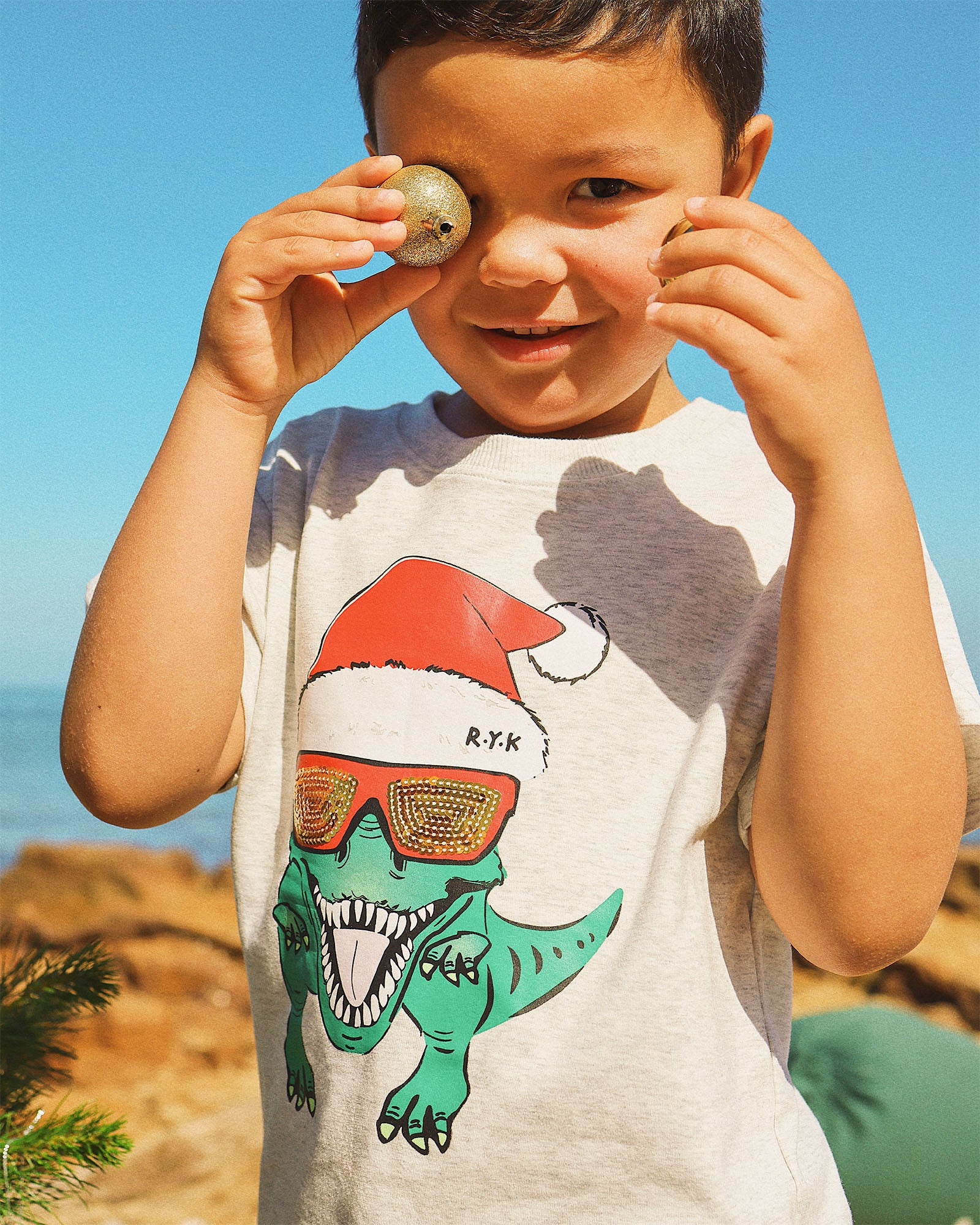 SANTA-SAURUS SHORT SLEEVE T-SHIRT