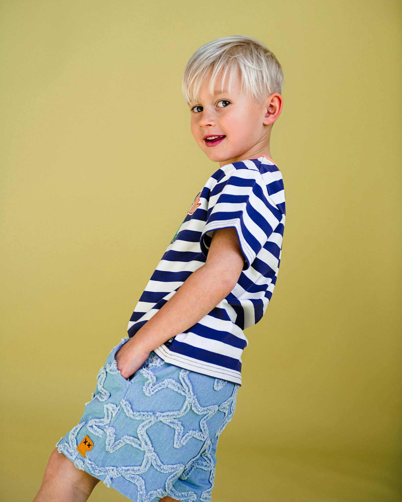 SCOOTA-SAURUS STRIPE SHORT SLEEVE T-SHIRT