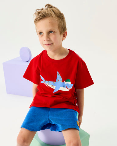 A GREAT WHITE CHRISTMAS SHORT SLEEVE T-SHIRT