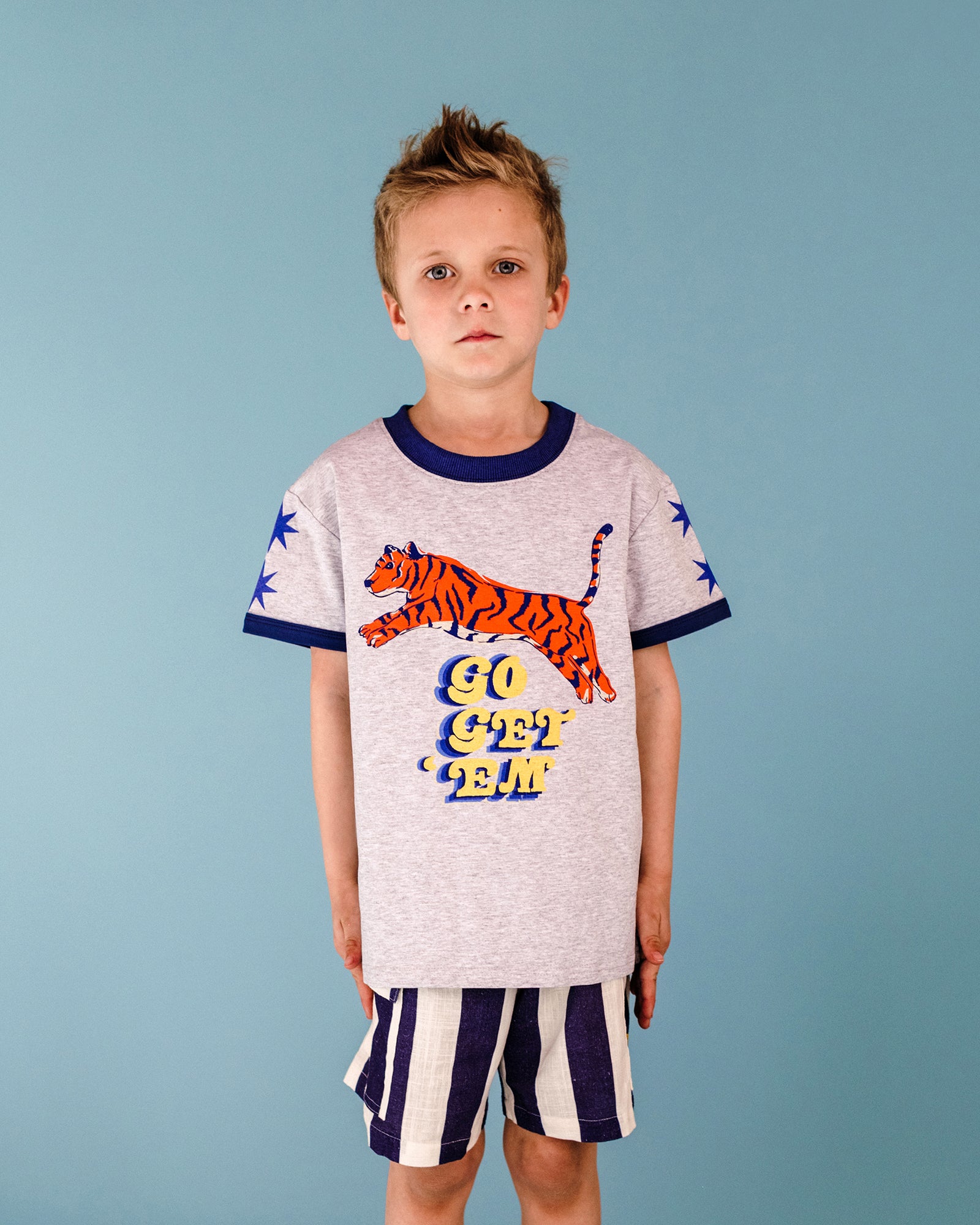 GO GET EM RETRO RINGER SHORT SLEEVE T-SHIRT