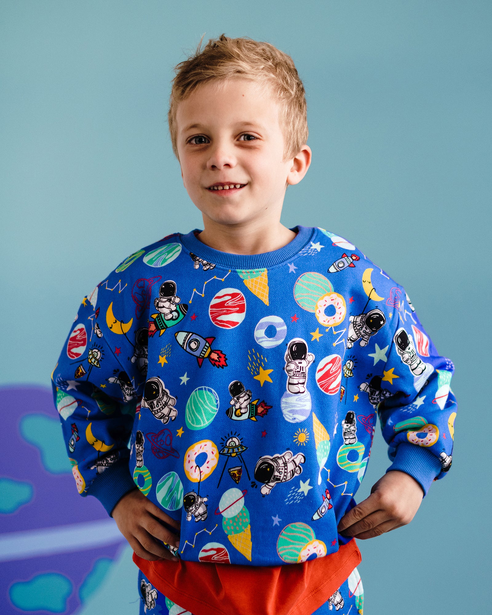 ROCK MY GALAXY SWEATSHIRT IN ROCKET BLUE