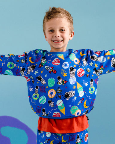ROCK MY GALAXY SWEATSHIRT IN ROCKET BLUE