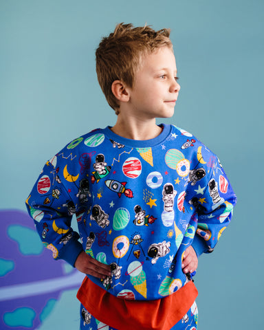 ROCK MY GALAXY SWEATSHIRT IN ROCKET BLUE