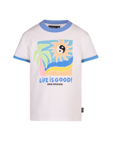 LIFE IS GOOD SHORT SLEEVE RINGER T-SHIRT