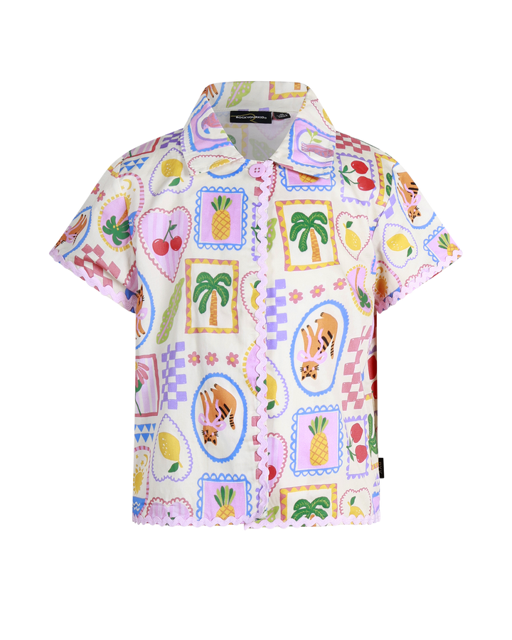 TROPICAL BEACH RESORT WOVEN SHIRT | Rock Your Baby