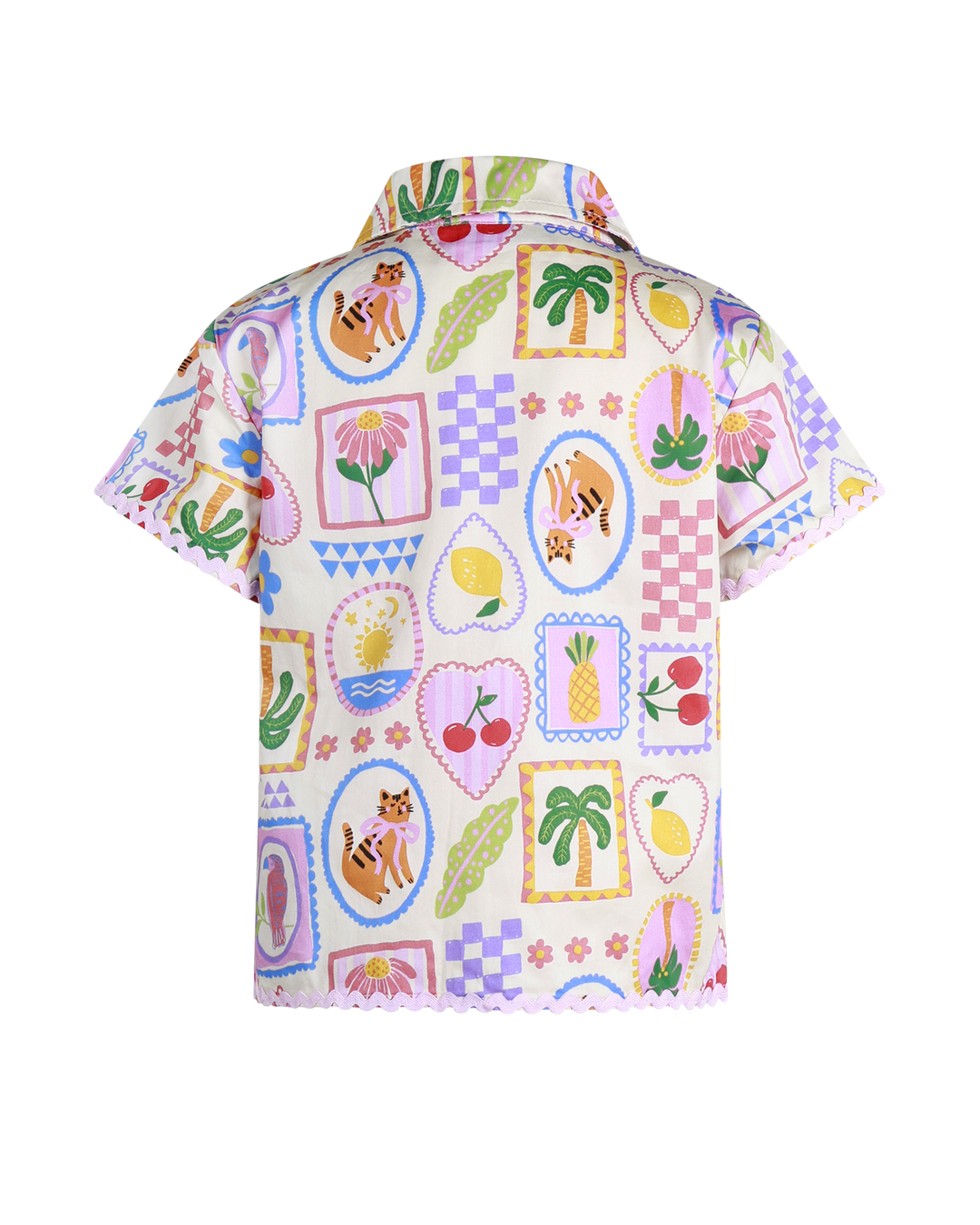 TROPICAL BEACH RESORT WOVEN SHIRT