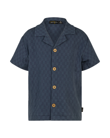 DINO CHECK SHORT SLEEVE TEXTURED SHIRT