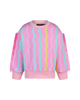 CANDY STRIPE FUNKY FRINGE SWEATSHIRT