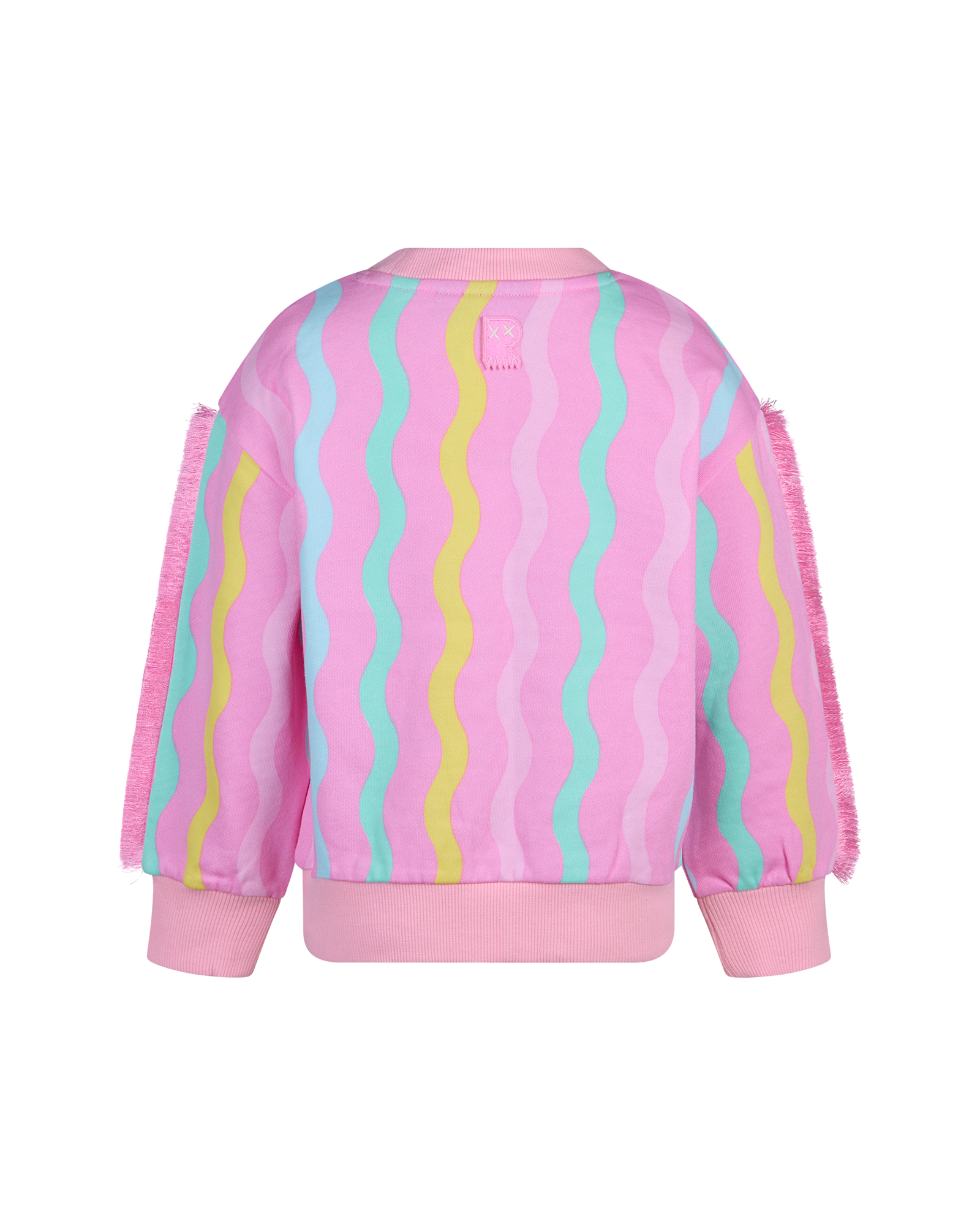 CANDY STRIPE FUNKY FRINGE SWEATSHIRT