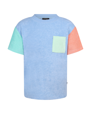TERRY SPLICE POCKET SHORT SLEEVE T-SHIRT