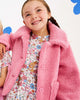 PINK FAUX SHERPA JACKET