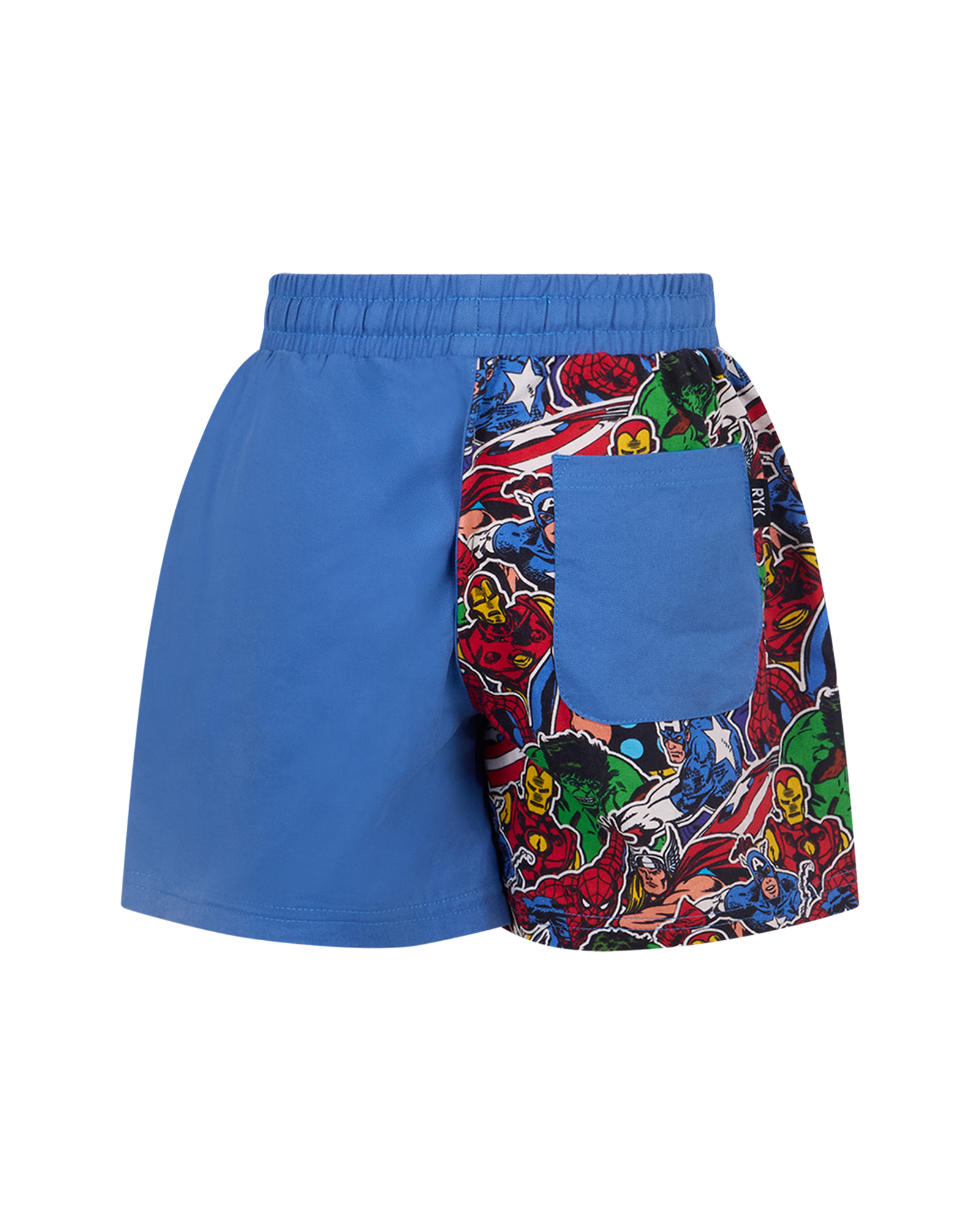 MARVEL AVENGERS COLOUR BLOCK WOVEN SHORTS